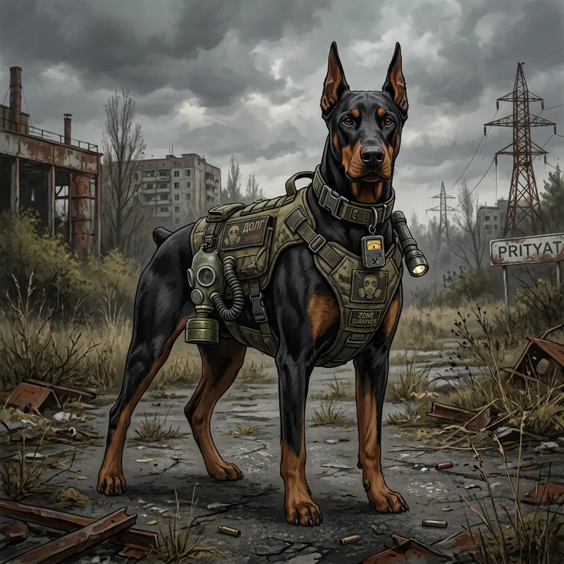 Stalker Debt Man Doberman Dog: S.T.A.L.K.E.R. Fusion
