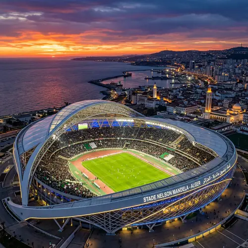 Stunning Coastal Football Stadium with Retractable Roof