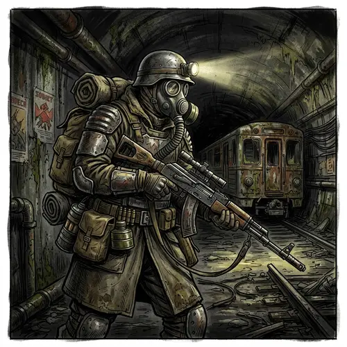 Stalker Art in Metro 2033 Style