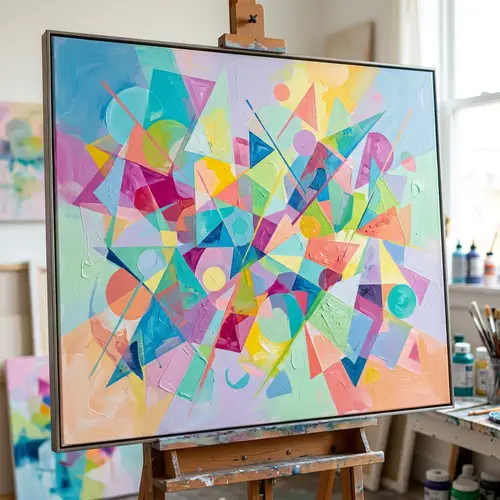 Abstract Modern Art Project | Geometric Shapes & Vibrant Colors