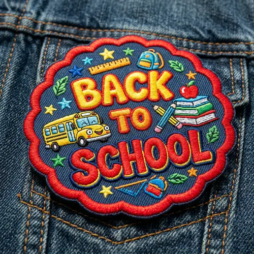 Colorful Back to School Sew On Patch