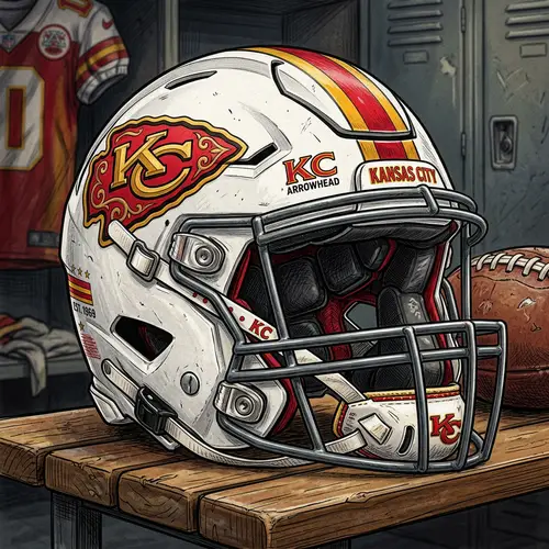 Kansas City Chiefs Football Helmet Drawing