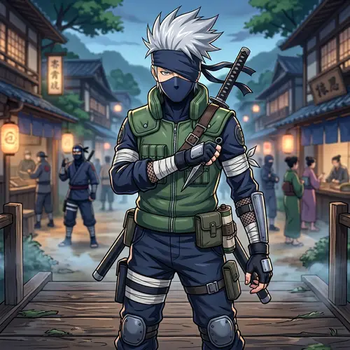 Kakashi: Mysterious Anime Ninja with Silver Spiky Hair