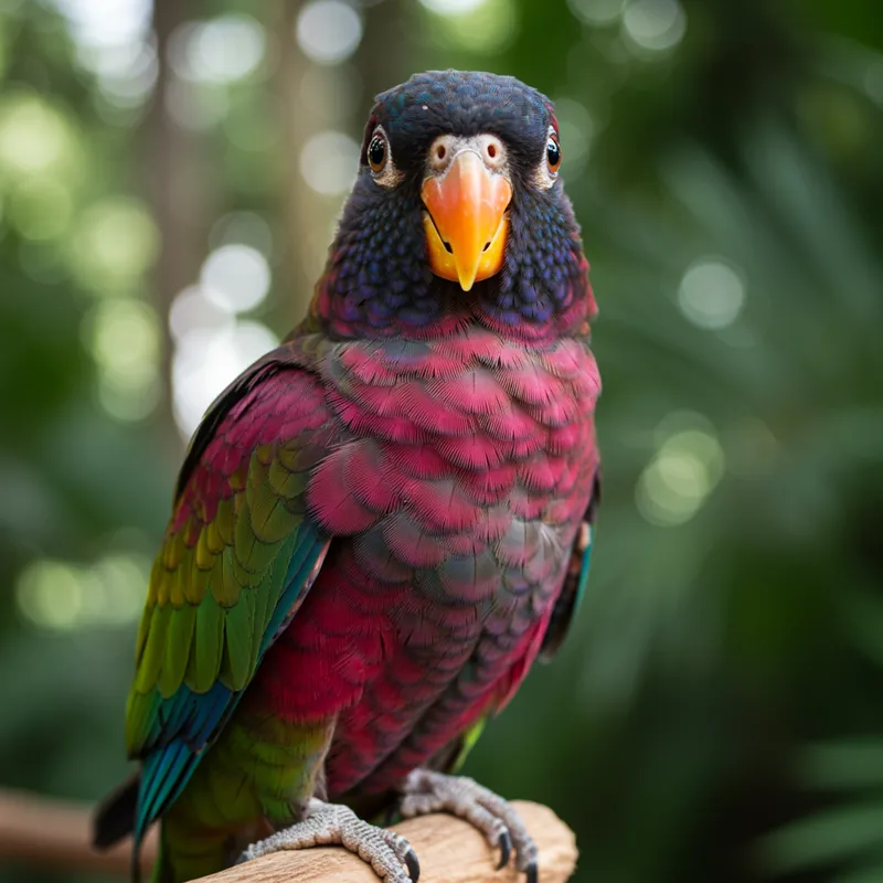 Colorful Feathered Parrot Smiling