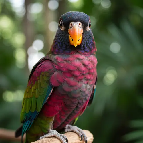 Colorful Feathered Parrot Smiling