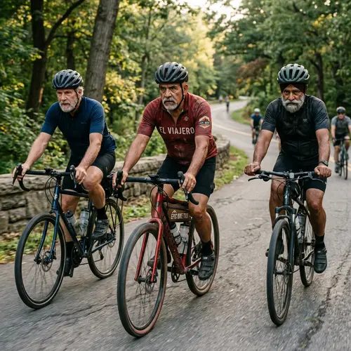 Epic Bike Trio: Intimidating Elderly Men Riding Bicycles