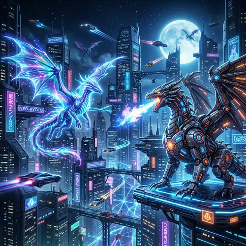 Futuristic Dragons: Mythical Evolutions in Sci-Fi Realm