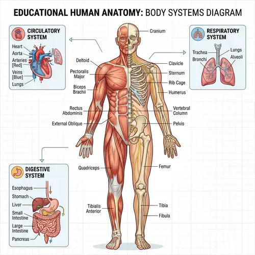 Human Full Body Anatomy Diagram | Educational Resources