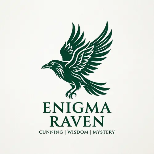 Majestic Raven Logo: Elegance & Mystery