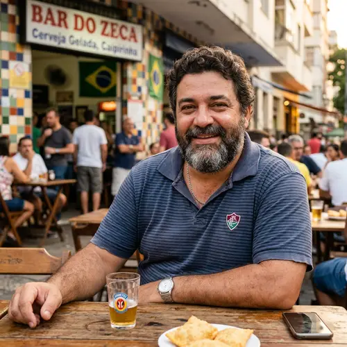 Portrait of a Bearded Brazilian Man in 40s