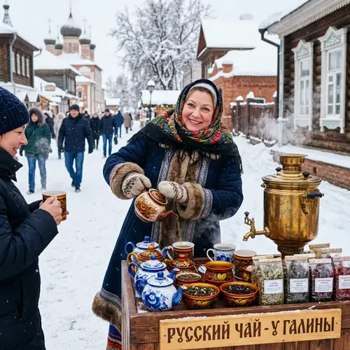 Authentic Russian Tea Seller | Colorful & Aromatic Teas