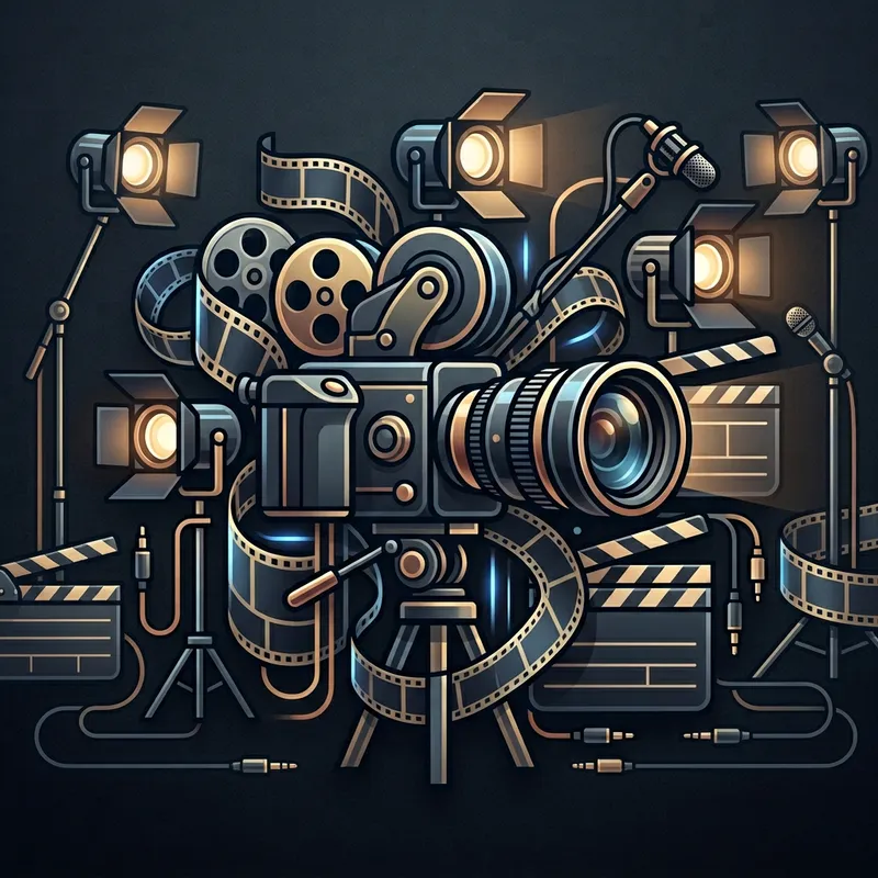 Artistic Cinema Equipment Icon for Film Making Training Center
