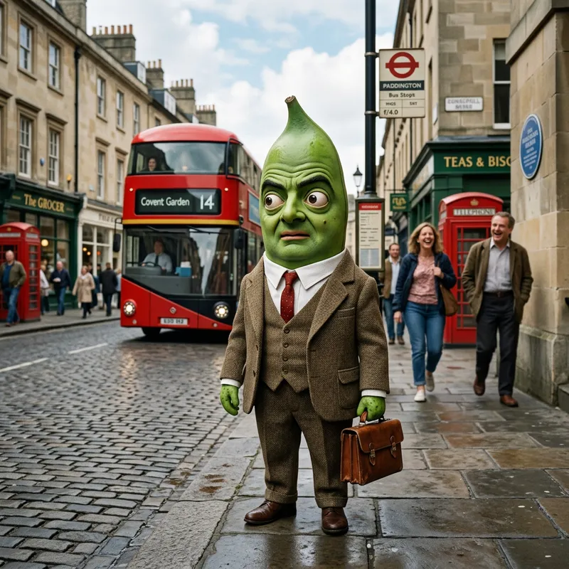 Mr. Bean as a Bean: Hilarious Green Legume Impersonation