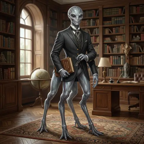 Extraterrestrial Being in Tailored Dress Jacket | Artwork