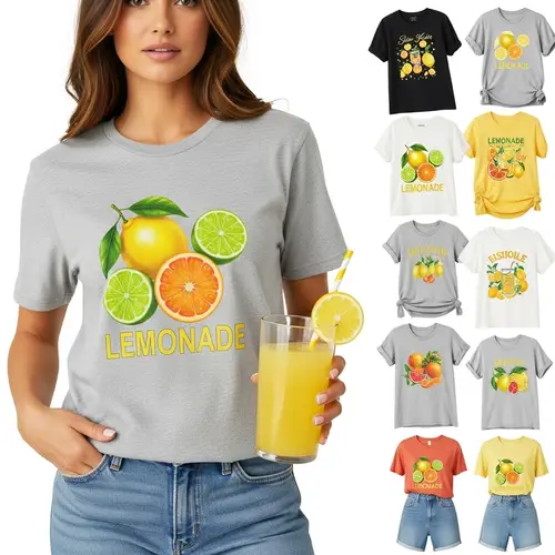 Juicy Lemonade Fruit T-Shirts for Refreshing Style