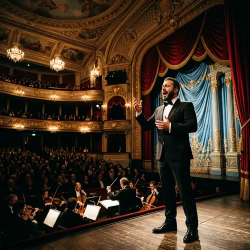 Emotive Middle-Eastern Male Opera Singer Performance