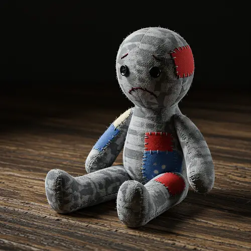 Unique Sad Figurine Patch for Collectors