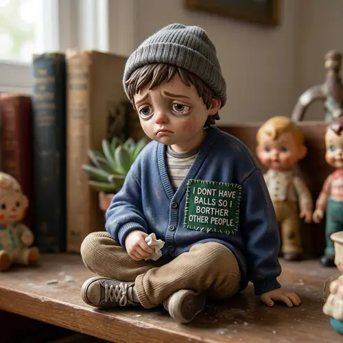 Unique Sad Figurine Patch for Collectors