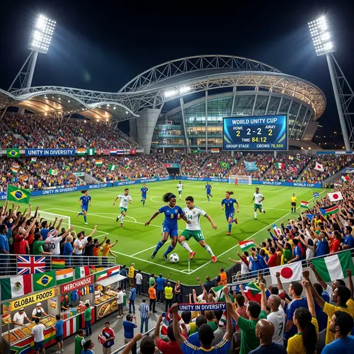 Diverse Sporting Excitement at Grand Stadium | Multicultural Scene