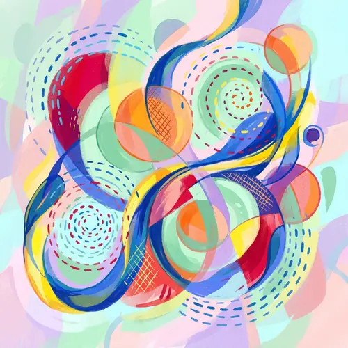 Abstract Dance of Colors and Forms | Symphony of Shapes and Patterns