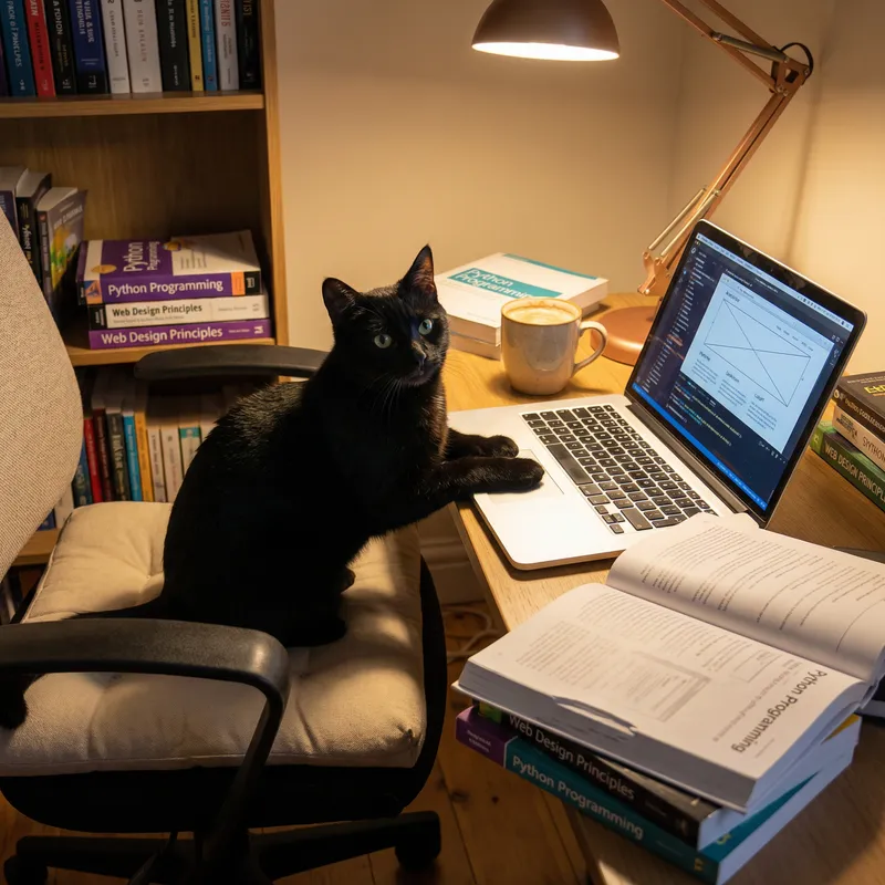 Cat Coding on Laptop: An Ingenious Feline's Tech Prowess