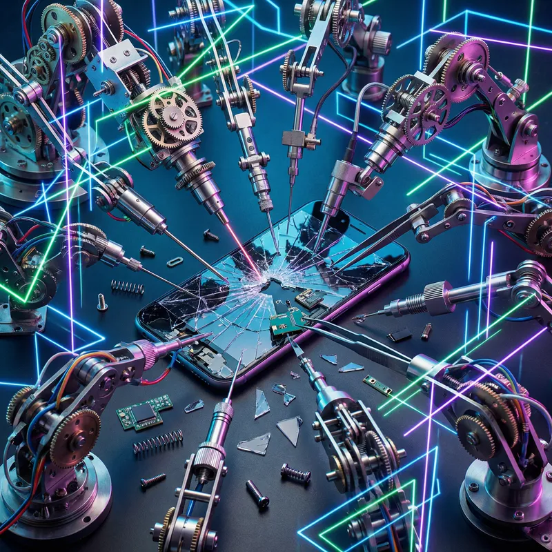 Abstract Cellphone Repair: The Art of Precision