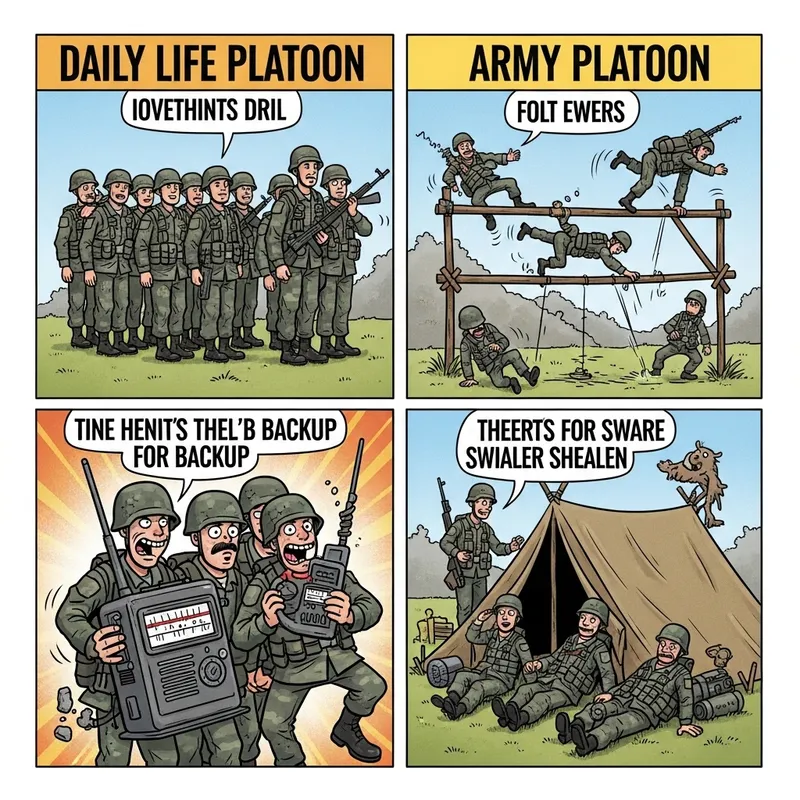 Army Comic Strip - Creative Illustrations