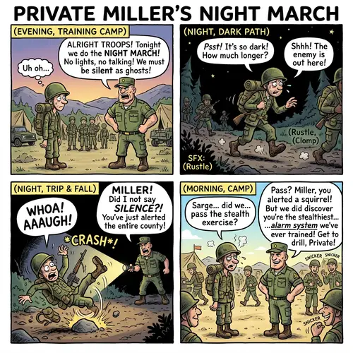 Army Comic Strip - Creative Illustrations