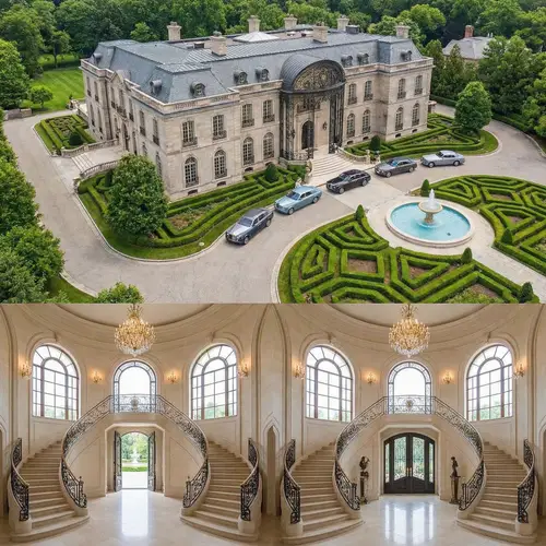 Luxurious Mansion with Opulent Grounds and Decor