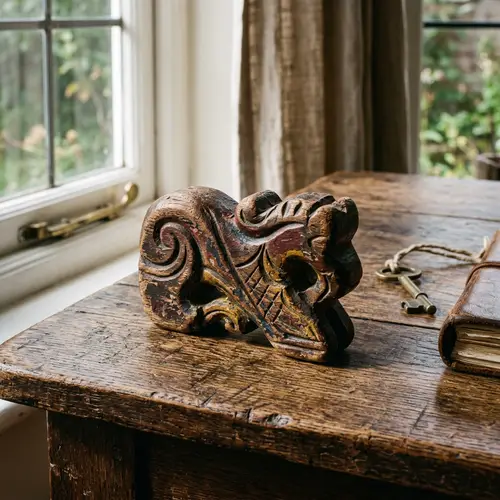 Hand-Carved Antique Wooden Toy for Nostalgic Home Decor