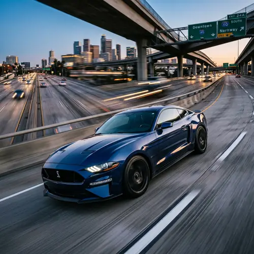 Mustang with Two Vanishing Points: Iconic Design & Speed