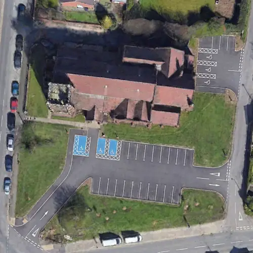 Car Park Design with Grass Areas and Disabled Access