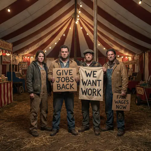 Carnival Protest: Demand for Job Restoration