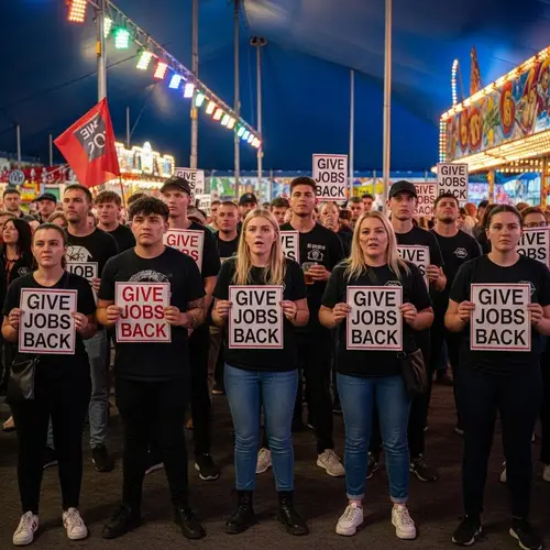 Carnival Protest: Demand for Job Restoration