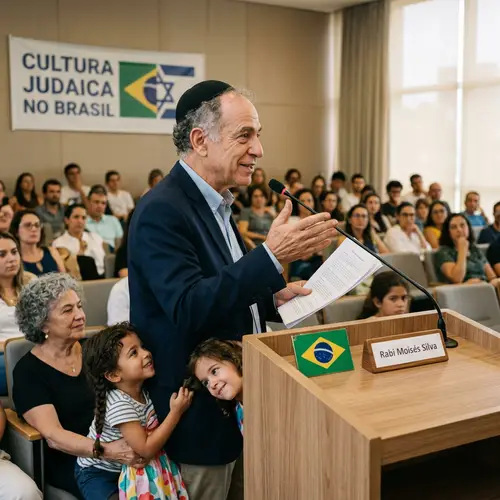 Brilliant Brazilian Rabbi Giving a Lecture