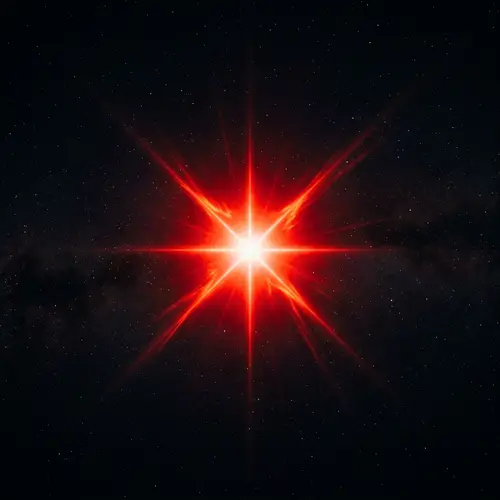 Bright Red Star Shining Vibrantly | Symbol of Perseverance & Hope