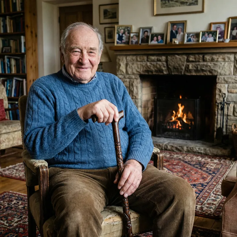 Happy Elderly Man Smiling