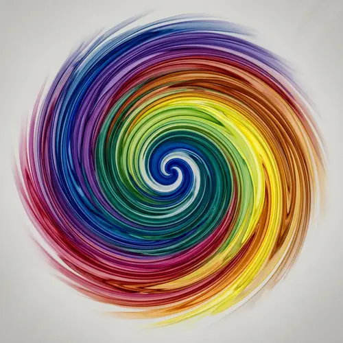Swirling Pattern Transitioning Through 12 Colors in 60 Seconds