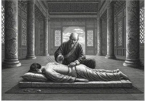 Ancient Chinese Acupuncture Art Print