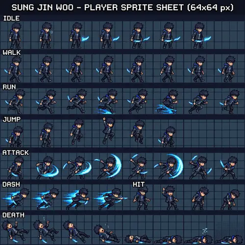 Pixel Art Sprite Sheet for Indie Games