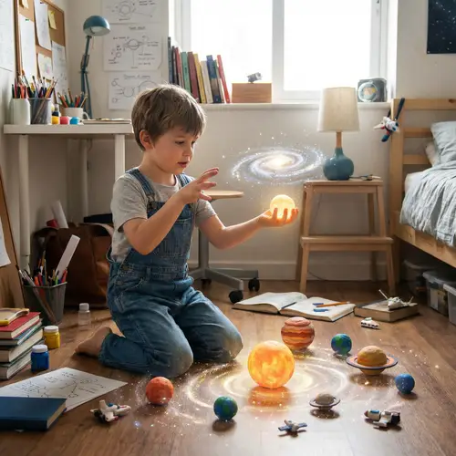 A Little Boy Creating His Own Universe