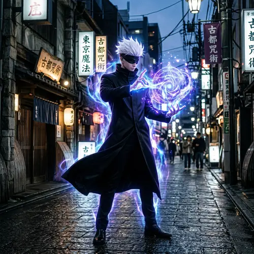 Powerful Mystic Figure in Urban Setting | Invoke Magic Spell