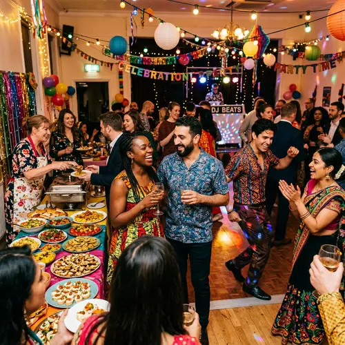 Colorful Festive Party with Diverse Guests | Party Atmosphere