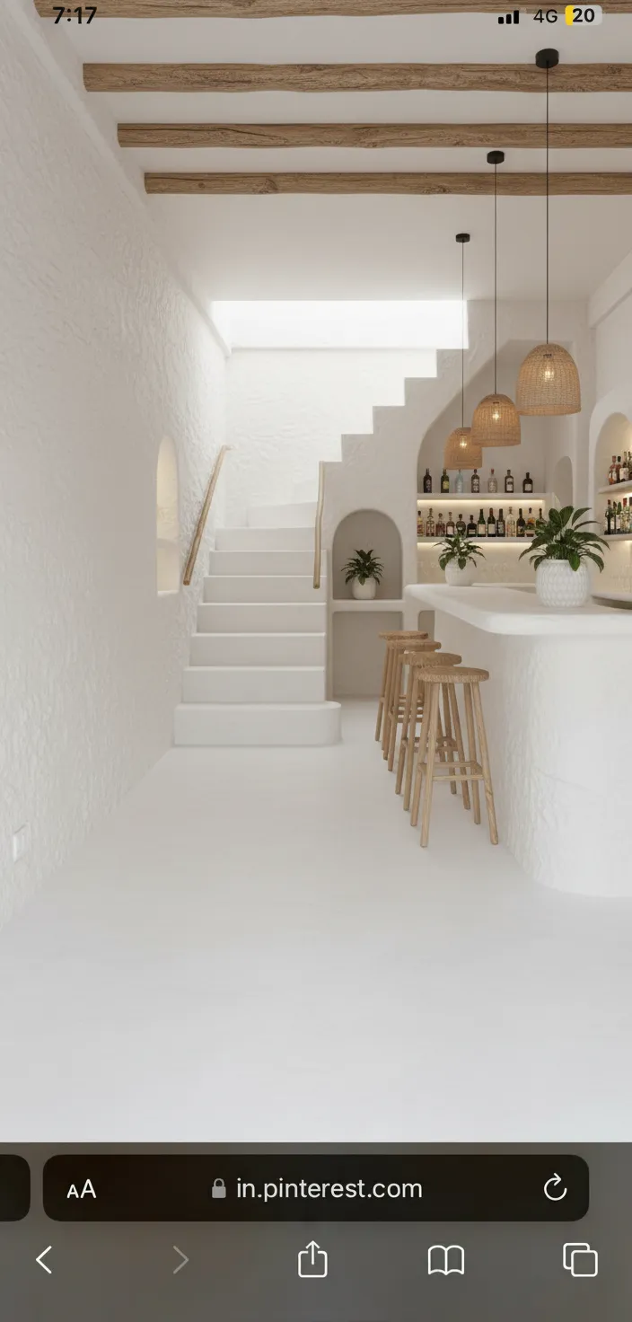 White Theme Bar Interior Design Ideas