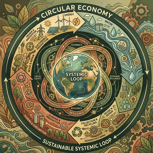 Circular Economy Systemic Loop Illustration