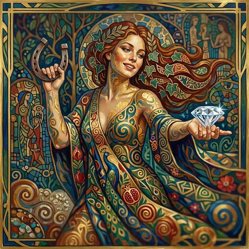 Mythical Goddess of Luck and Fortune - Vibrant Colors and Tilt-Shift Lens