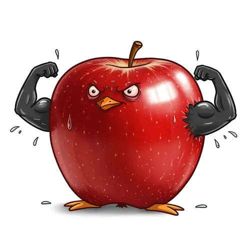 Fierce Apple Penguin: Muscles & Attitude