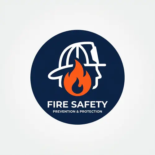 Fire Safety Logo Design - Minimalist Style for Preventative Measures