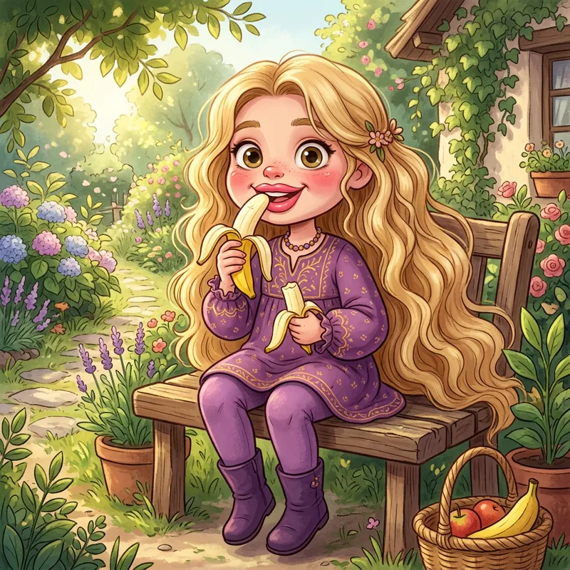 Jynx Pokemon Eating a Banana