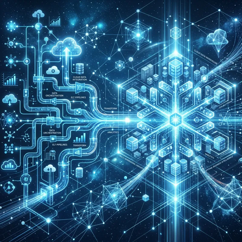 Azure Data Factory & Snowflake: 12D Image for LinkedIn Background